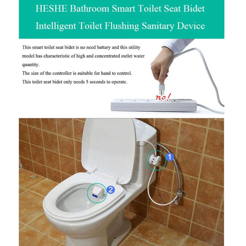 Badkamer Slimme Toiletbril Bidet Wc-deksel/Ass Flusher Intelligente Wc Doorspoelen Sanitaire Apparaat