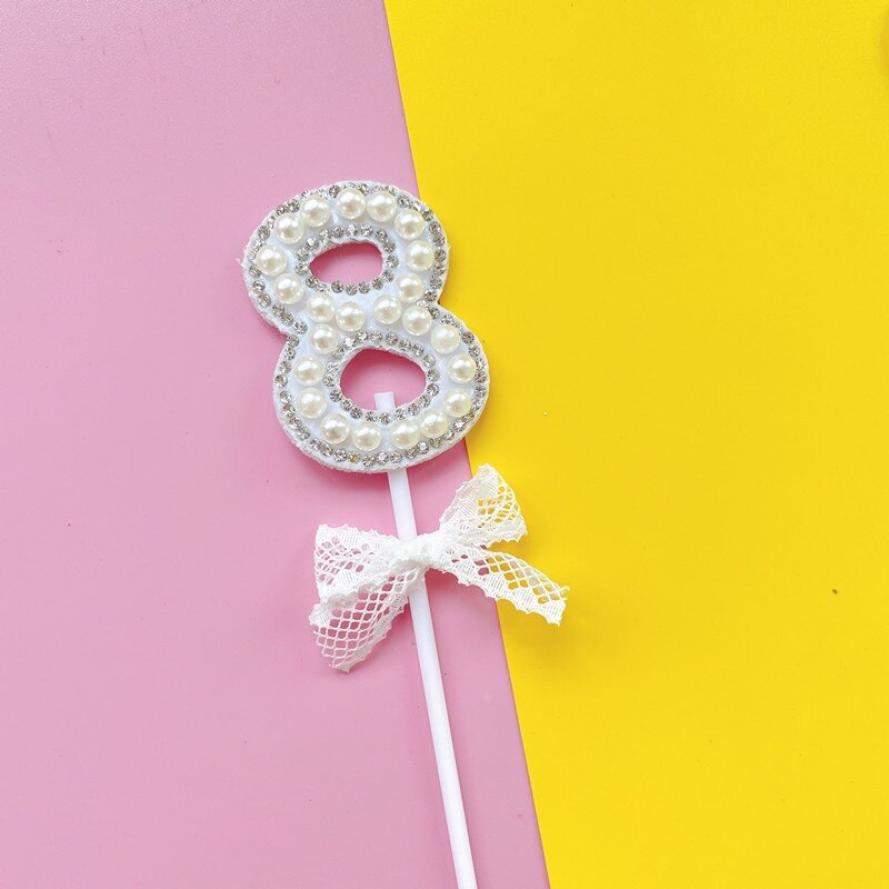 1Pc Glitter Alloy Rhinestone Number Cake Toppers Baby Shower Birthday Decoration Wedding Gold Silver Digital Cakes Dessert Decor: Dark Khaki