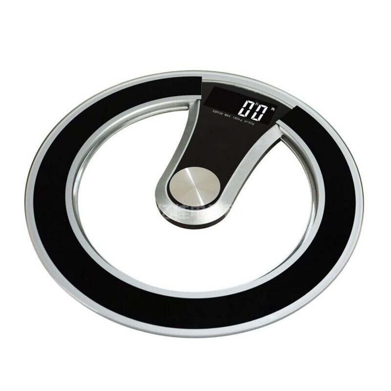 Intelligent Electronic Weighing Scale Accurate Electronic Body Weighing Scale Meter 330*330*33mm Round Tempered Glass 180kg
