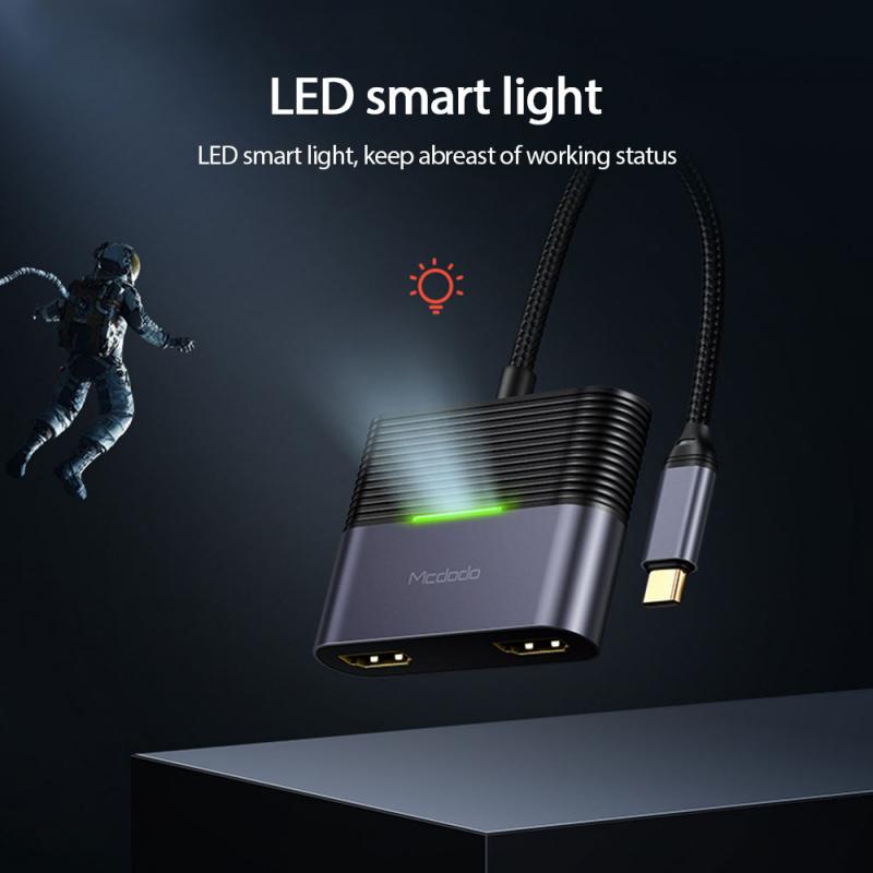 4k usb type c til Dobbel hdmi kvinnelig 100w pd hurtiglading kontor tilleggsadapter hdmi omformer til macbookpro samsung  s9