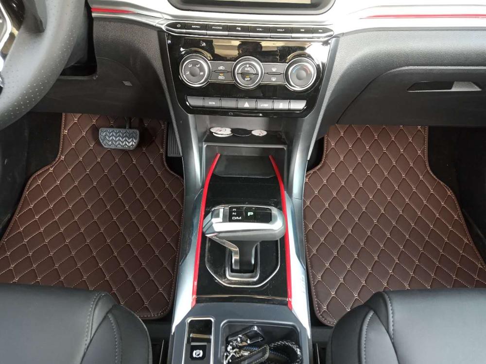 Universele auto vloermatten, auto styling matten voering, geschikt voor alle modellen peugeot 206 207 307 308sw 3008 408 4008 508 rcz: 2 stuks koffie