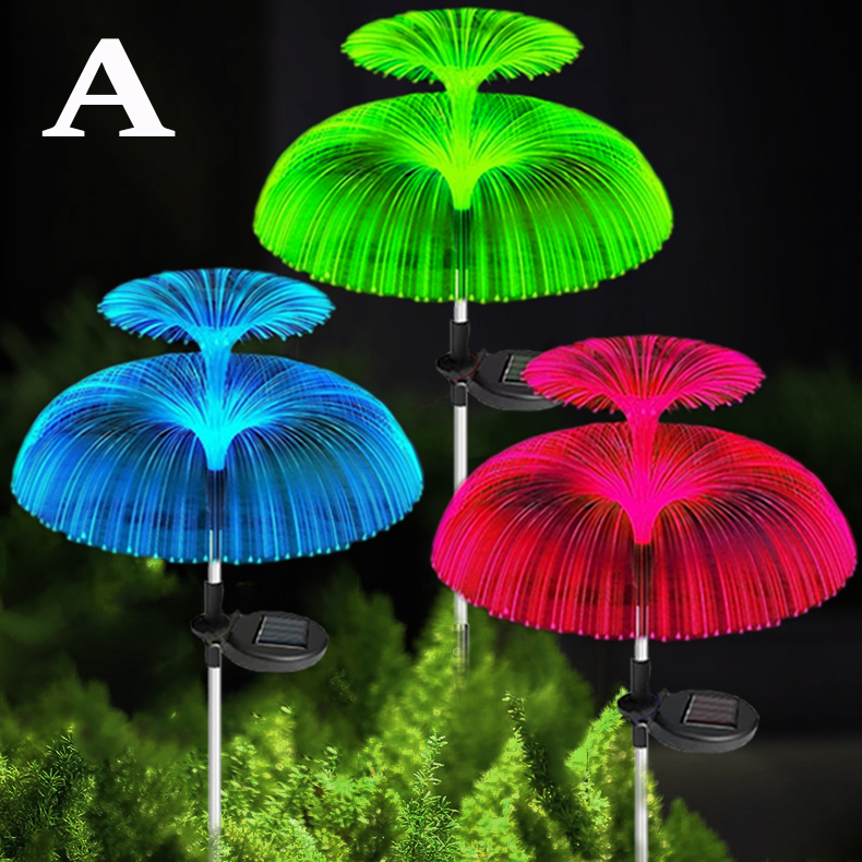 1-10 Uds. Lámpara Solar que cambia de 7 colores para exteriores, luces de medusas, iluminación impermeable para decoración de camino, césped y jardín: Azul / 0-5 W
