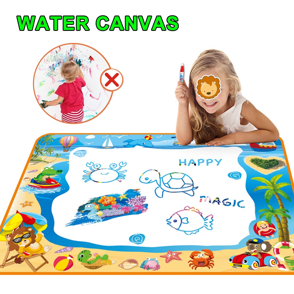 70X100Cm Water Doodle Mat Kids Aqua Doodle Water Schilderij Tekening Mat Board Magic Pen Onderwijs Speelgoed 3