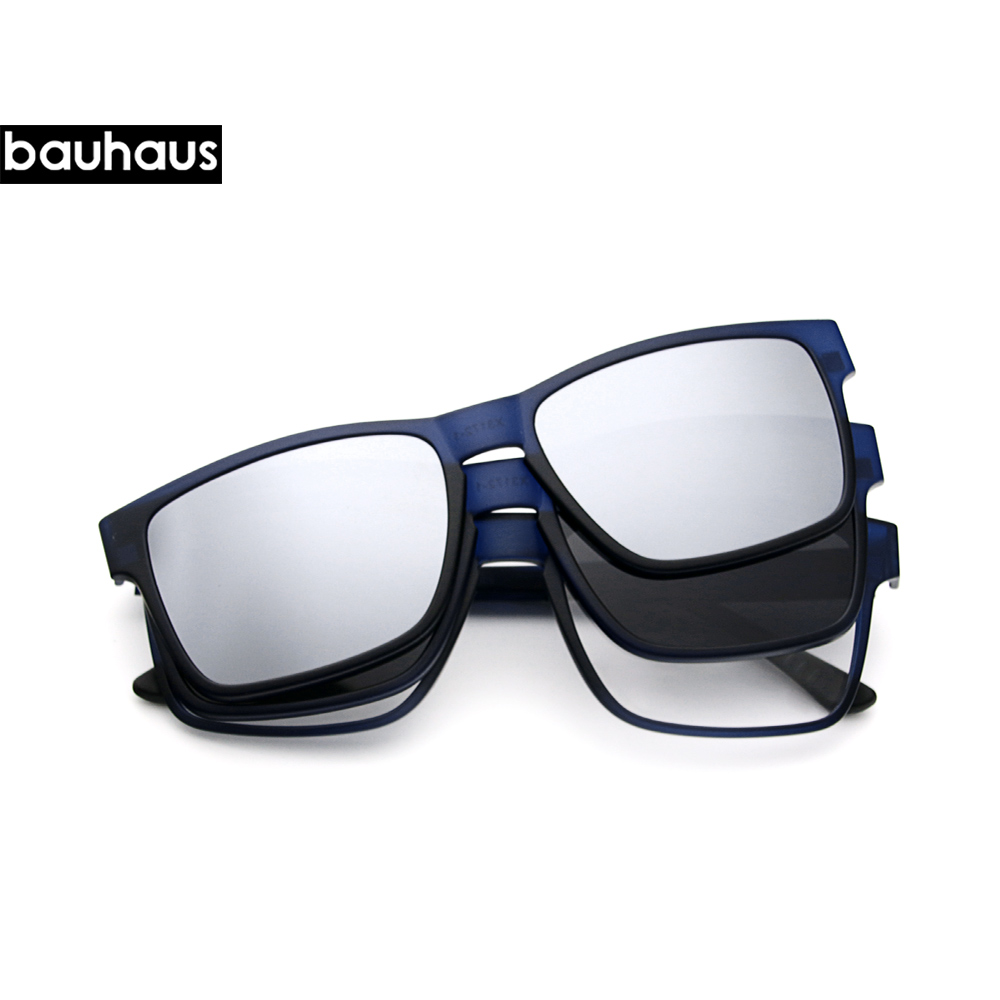 Armação de óculos ópticos de alta qualidade, clipe em ímãs, óculos polarizados para miopia, armação de óculos para homens: Branco