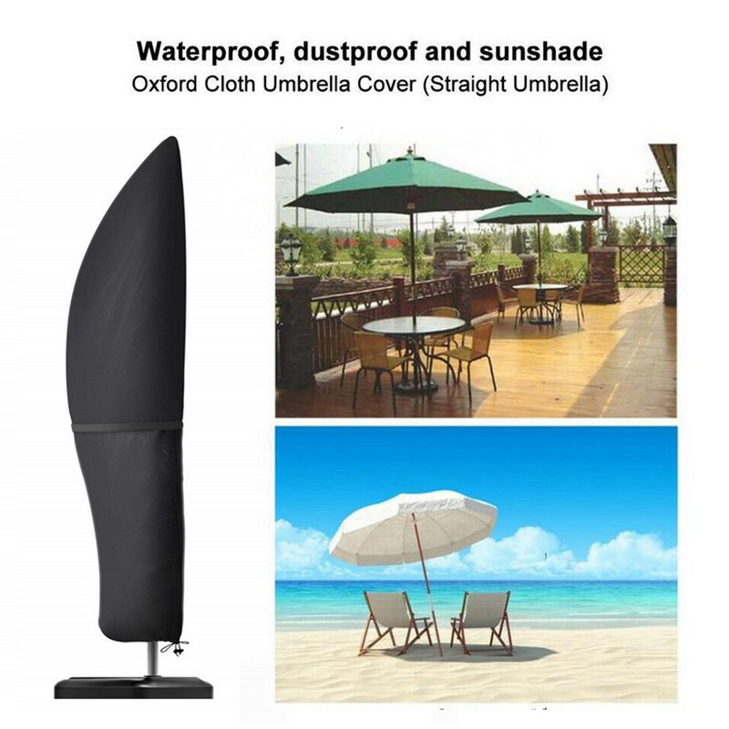 Oxford bord paraplytrekk vanntett anti-uv kraftig beskyttelsestrekk soltett for 6ft-8ft bord hage parasoller oppbevaring