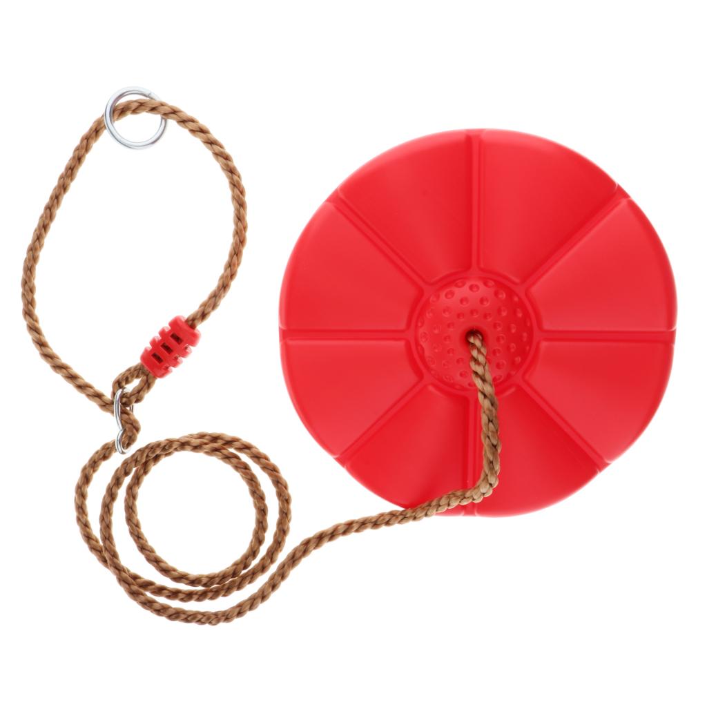 Schijf Zetel Schommel Aap Touw Boom Swing, Veilig Indoor Outdoor Plastic Disc Aap: red