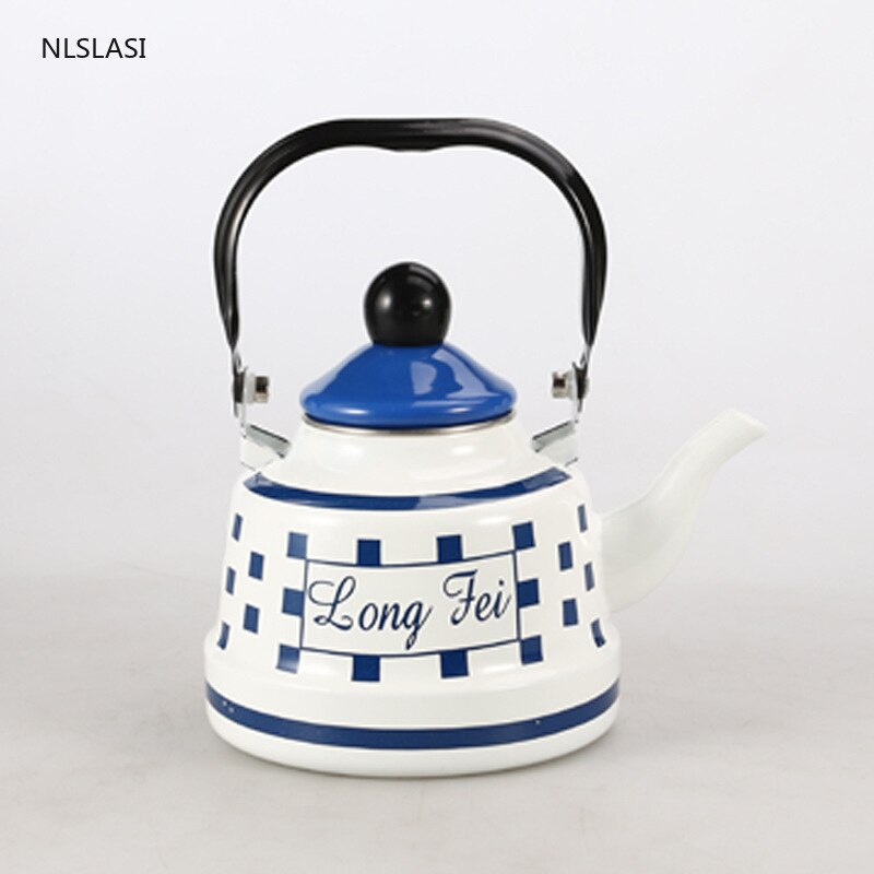 Emaille kubus handvat koffiepot hand thuis antieke bel theeketel inductiekookplaat gasfornuis oven keukengereedschap universeel