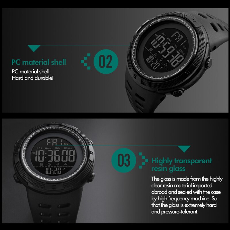 Fitness tracker aktiviteetti urheilu rannekello digitaalinen ranne vedenpitävä miesten urheilukello lähtölaskenta kello ulkokuntolaitteet