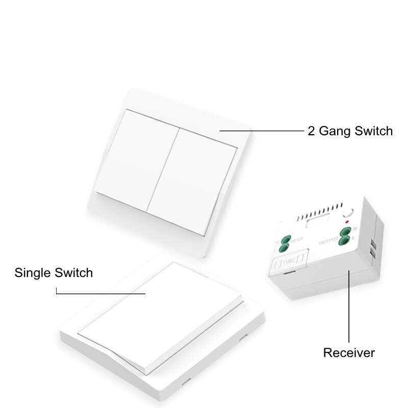 Wireless LED Light Switch Home Improvement Receiver Module No Wiring No Battery No Wifi Switch Remote Control Lighting