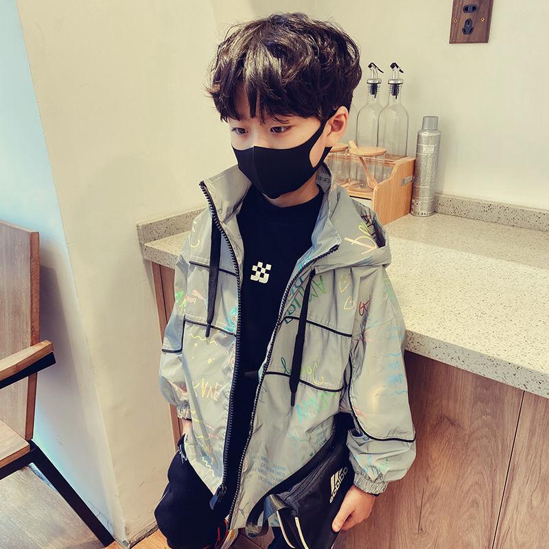 Neue Jungen jacken Reflektierende Mit Kapuze freundlicher Mäntel freundlicher Oberbekleidung Frühling Herbst 2021CT028