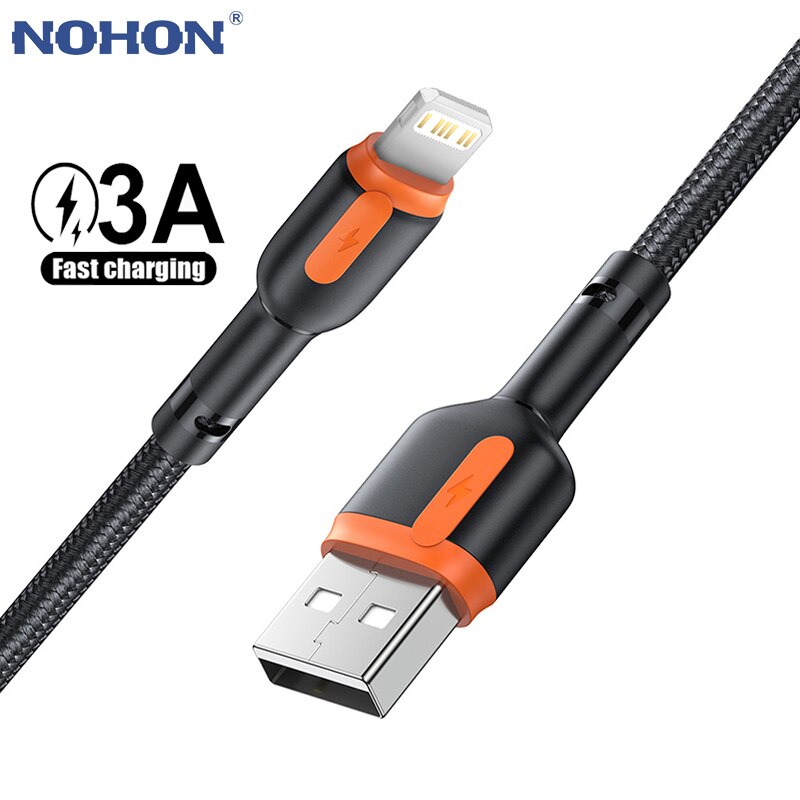 USB Cable For iPhone 11 12 13 Pro Xs Max X XR 6s 7 8 Plus SE Apple iPad 3A Fast Charging Cord Mobile Phone Data Charger Wire 3m