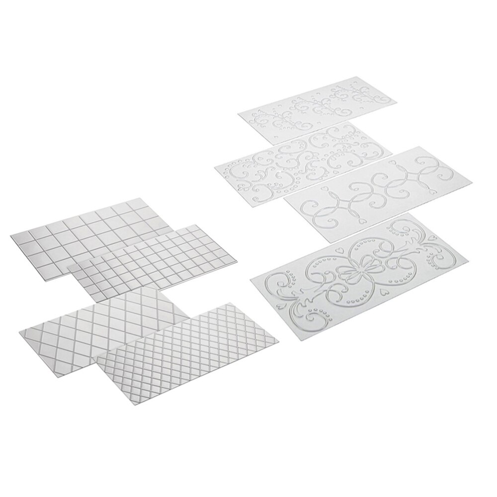 8pcs Cake Printing Template DIY Cake Stencil Template (Transparent)