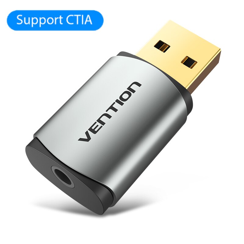 Drag USB Geluidskaart Externe USB Audio Interface Geluidskaart Adapter 3.5mm Voor Laptop PS4 Headset Geluidskaart USB Gold -plated: CDNH0