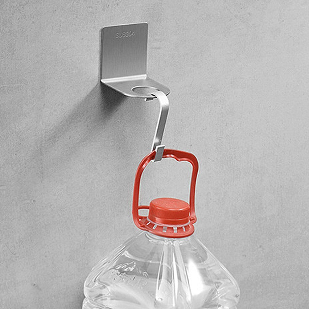 1Pc Wall Mounted Soap Bracket Stainless Steel Holder Soap Bottle Holder For Bathroom Silver Bathroom Accessories 3.3cm Pore