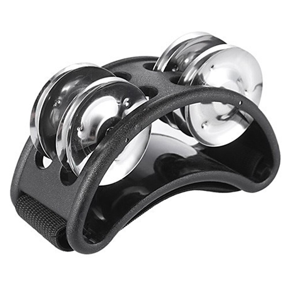 Instrument Tambourine Bell Jingle Plastic Metal Foot Musical: Default Title