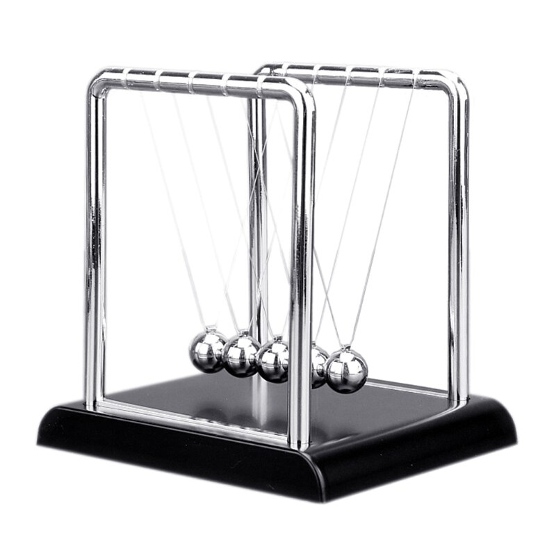 Y4UD Portable Newtons Cradle Balance Metal Ball Science Physic Toy Fingertip Fidget Swinging Ball Toy for Desktop Anti-stress