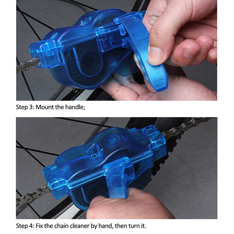 Portable Bicycle Chain Cleaner Bike Brushes Scrubber Wash Tool Mountain Cycling Cleaning Kit Outdoor Accessory