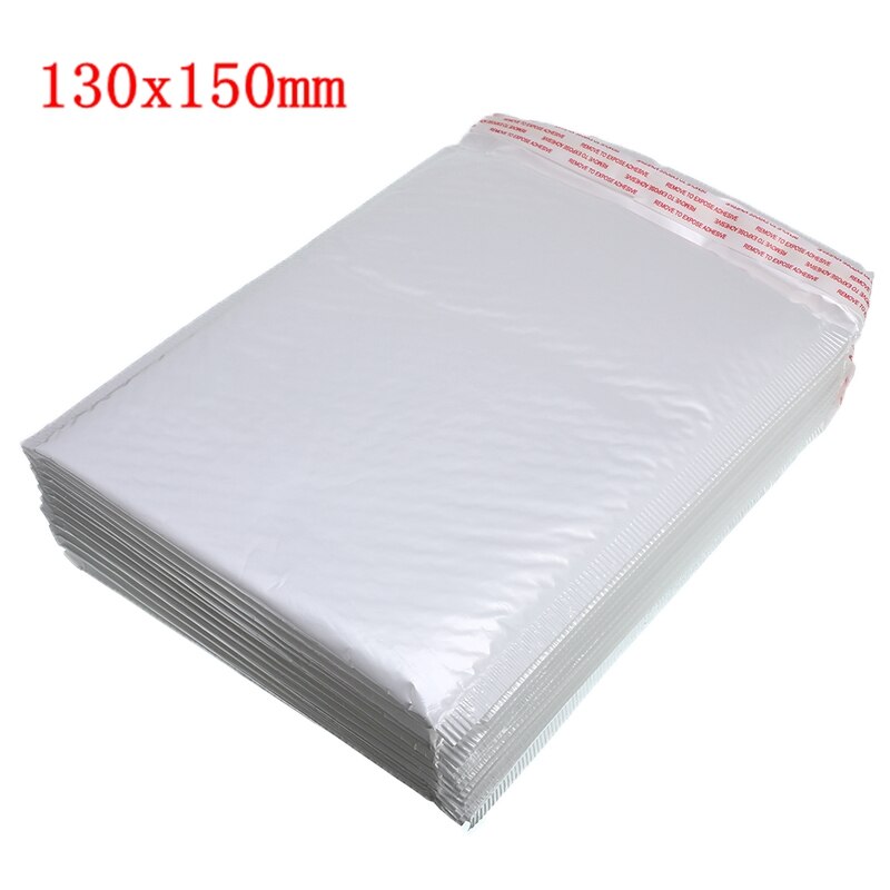 50 PCS/Lot White Foam Envelope Mailing Bag Different Specifications Bubble Mailers Padded Envelope Mailing Bag: 130x150mm