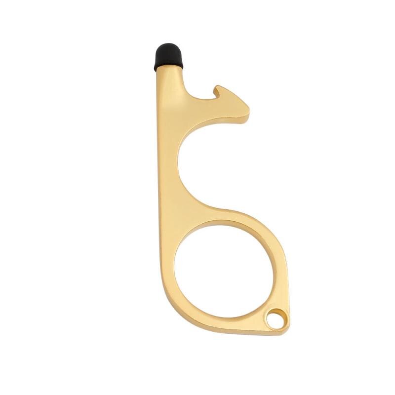 Beer Trigger Touch Screen Key Chain Anti Contact Door Opener No Touch Key Non-contact Open Door Handle Elevator Tool Keychain: 03