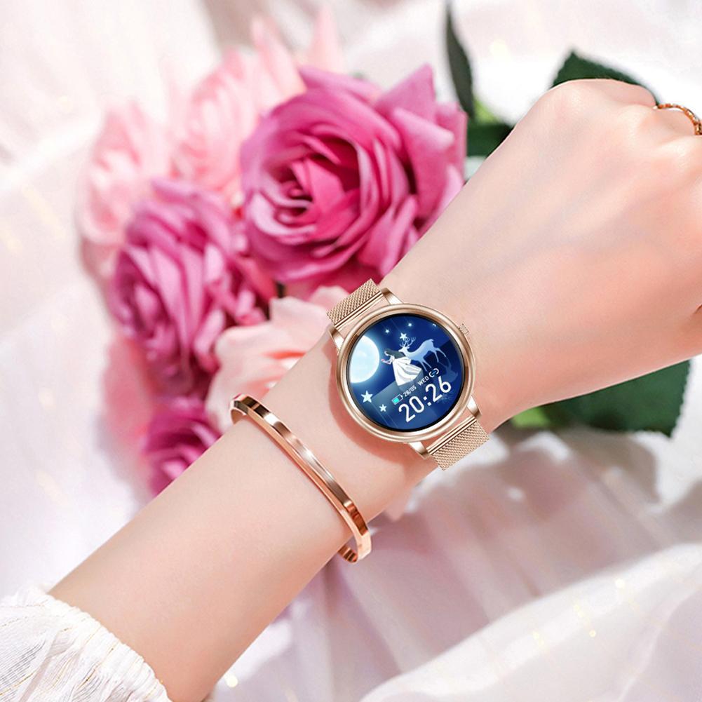 Clever Uhr voll berühren Bildschirm 39mm Durchmesser Frauen Smartwatch Für Damen Und Mädchen Kompatibel Mit Android/IOS bluetooth 5,0