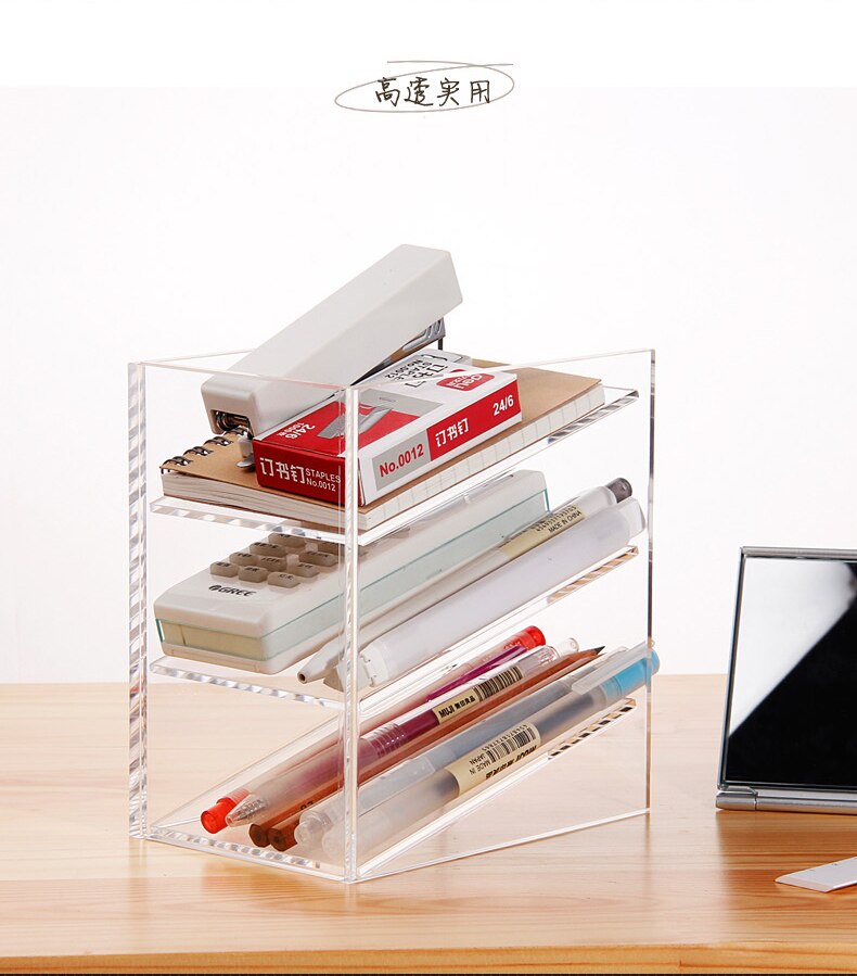 acrylic pen holder pencil holder desk organizer office accessories