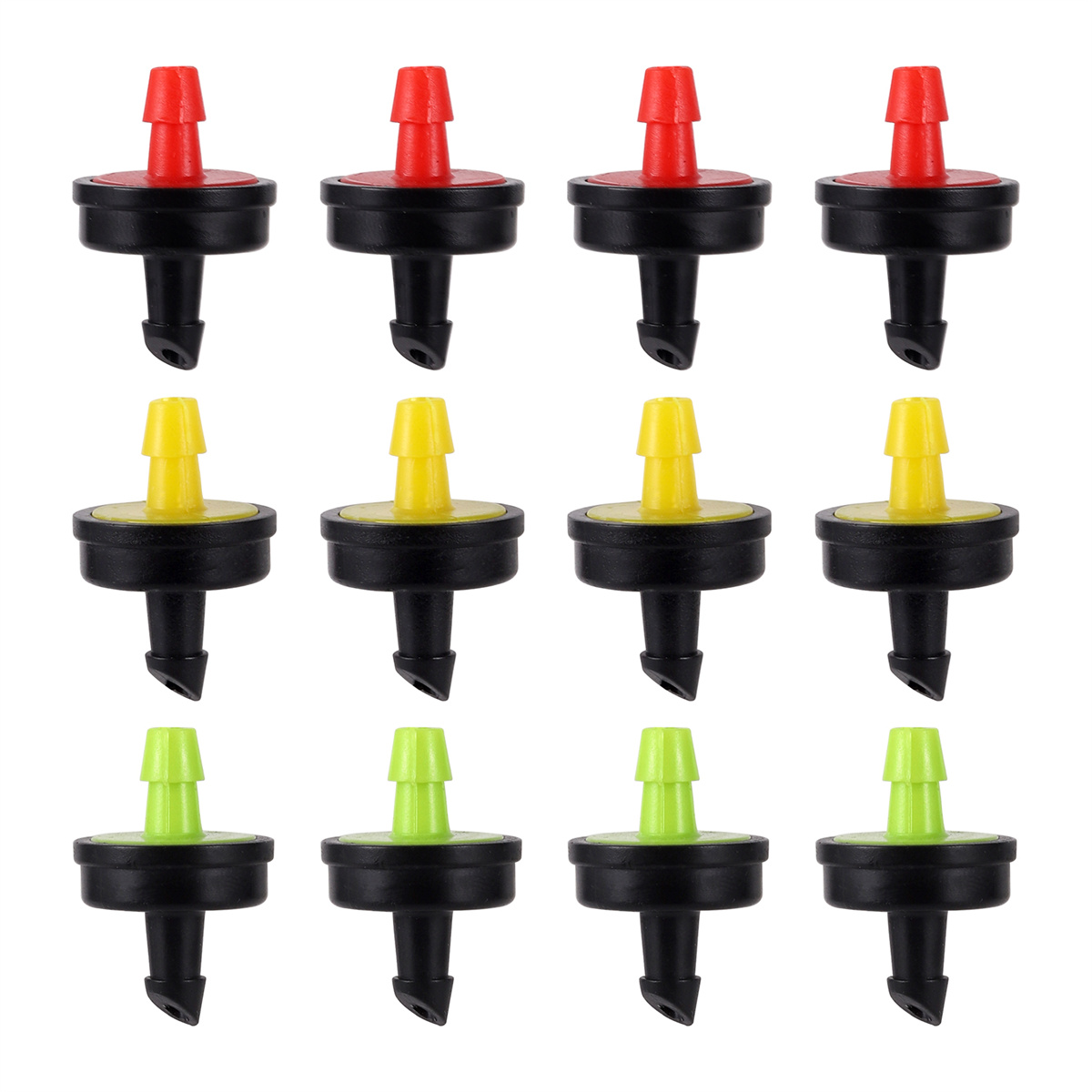 Portata 10/20/30L/H gocciolatore di compensazione della pressione 4/7mm tubo di pulizia automatica regolatore dell'acqua irrigazione del giardino raccordo a goccia