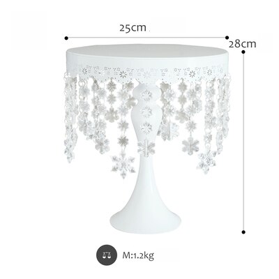 SWEETGO Snow crystal pendants cake stands & cupcake holders 1 pieces cake decoration tools wedding party dessert table supplier