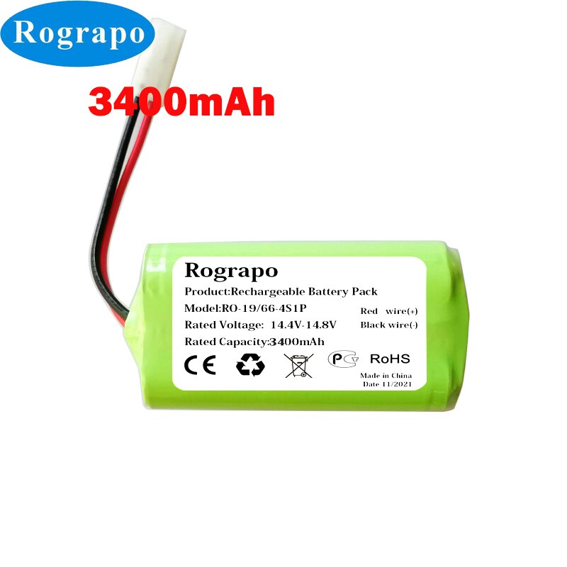 3400- mah-rs 60 -rt900866 li-- ionen-akkupack für 20 ,  tefal explorer 40 ,  saugroboter: 3400 mah