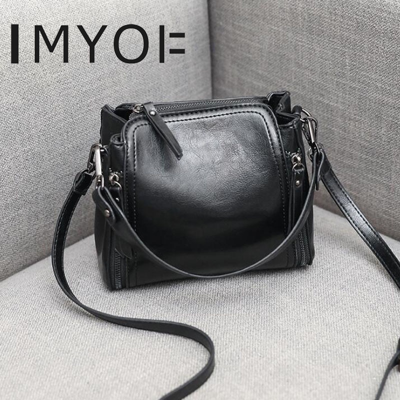 Trend Frauen Tasche Öl Wachs Leder Weibliche Schulter Tasche Kreuz Körper Bote Tote Tasche Geldbörse