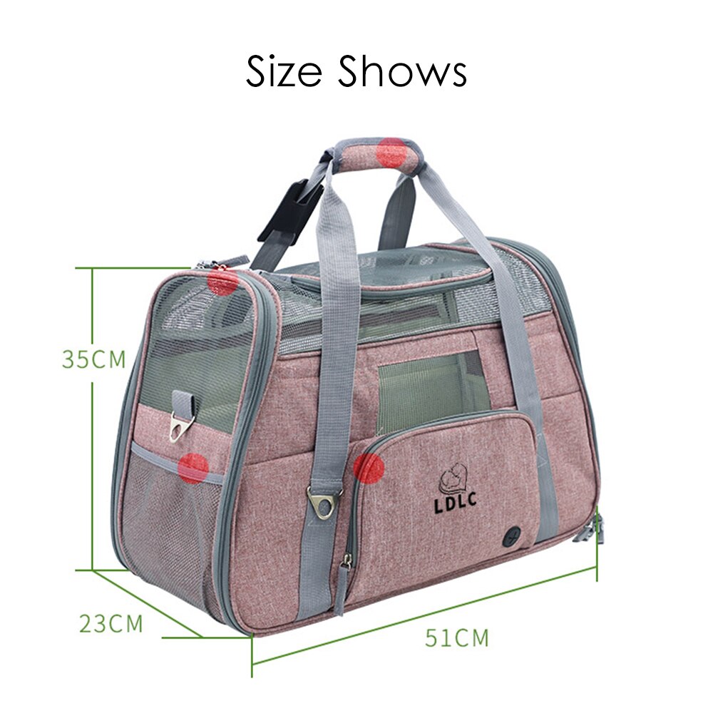 Portable Cat Carrier Bag Pet Puppy Travel Bags Breathable Mesh Dog Backpack Cat Carrier Outgoing Foldable Zipper Pets Handbag