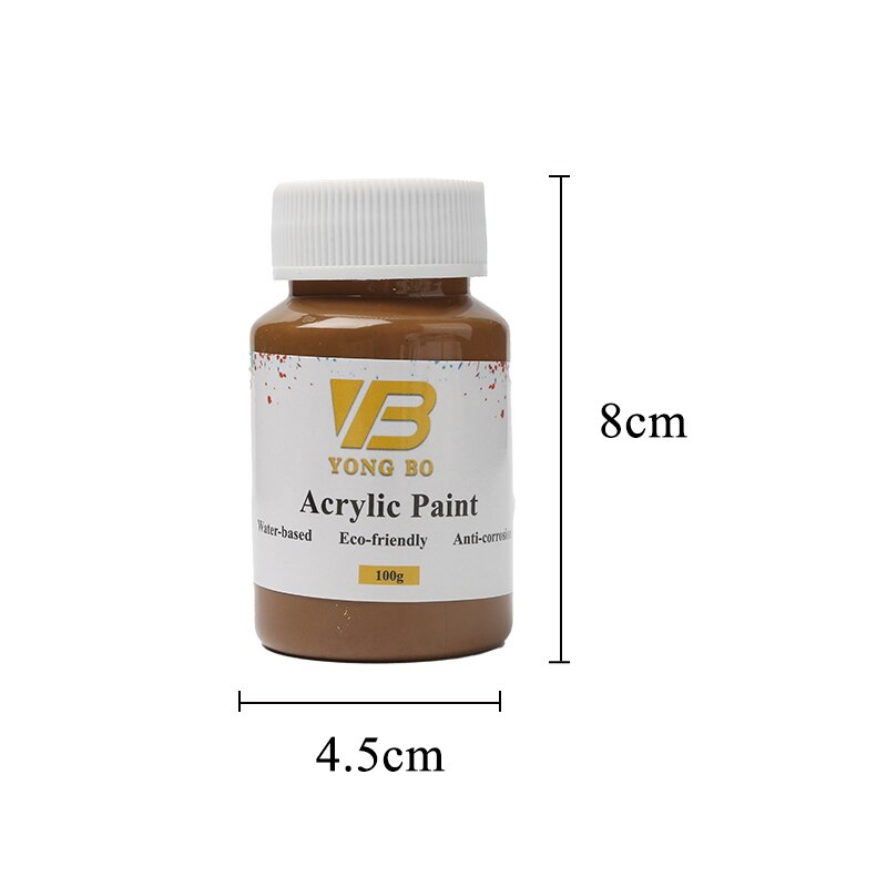 Pintura a base de agua para colorear café, barniz de madera para pared, arte artesanal, puertas de hierro y madera, botella de 100g