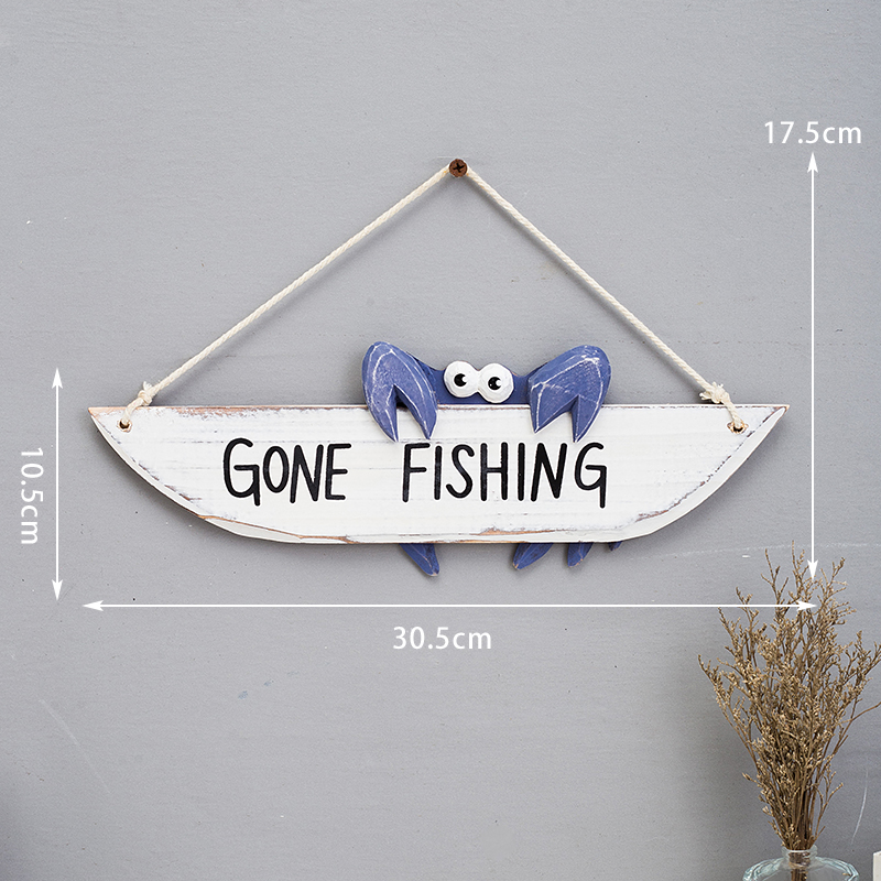 Mediterrane oceaan stijl hangende bord, creatieve houten toiletdeur decoratie, bar, coffeeshop, huis: Licht Geel