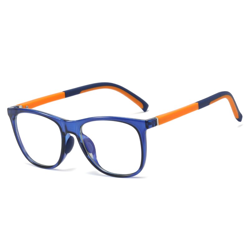 Moda per Bambini anti-blu luce di Titanio di Plastica Montature per Occhiali Ultralight TR90 Uomini Donne ottico Occhiali computer: C1 blu