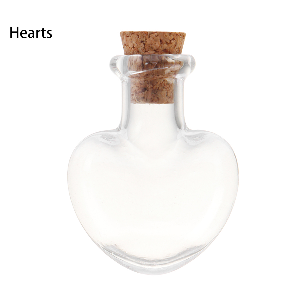 Mini bouteille de souhait en verre avec bouchon en liège, 10 pièces, petites bouteilles de souhait à dérive claires pour fête de mariage, fournitures de décoration de maison: 4HA