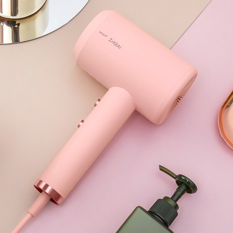 XIAOMI Mini Anion Hair Dryer Portable Quick-drying Hair Tools 2 Speed Temperature Control Blow Dryer for Travel Home Appliances