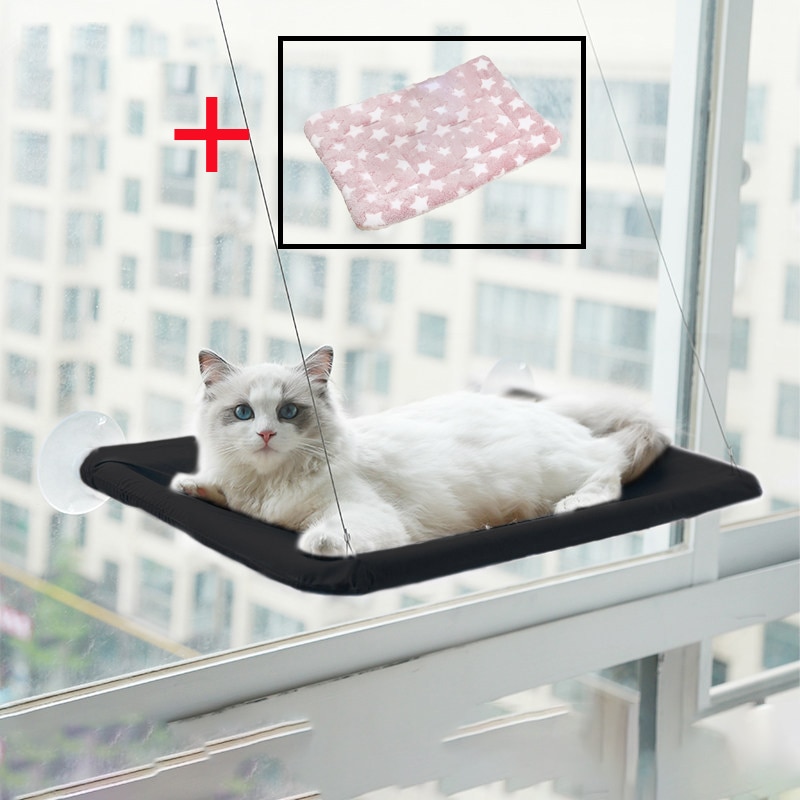 Pet Accessories Cat Hanging Beds Warm Comfortable Sunny Seat Window Mount Kitten Hammock Pet Shelf Seat Beds Bearing 20kg House: 13