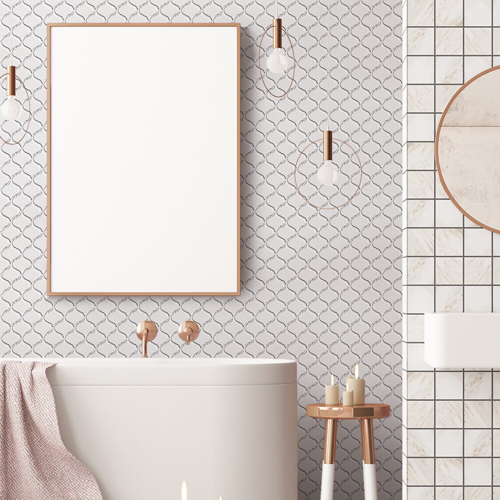 Funlife® Tile sticker Kitchen Backsplash Removable Self-Adhesive Oil Proof Peel &amp; Stick Bathroom Decorative Floor Easy to Clean