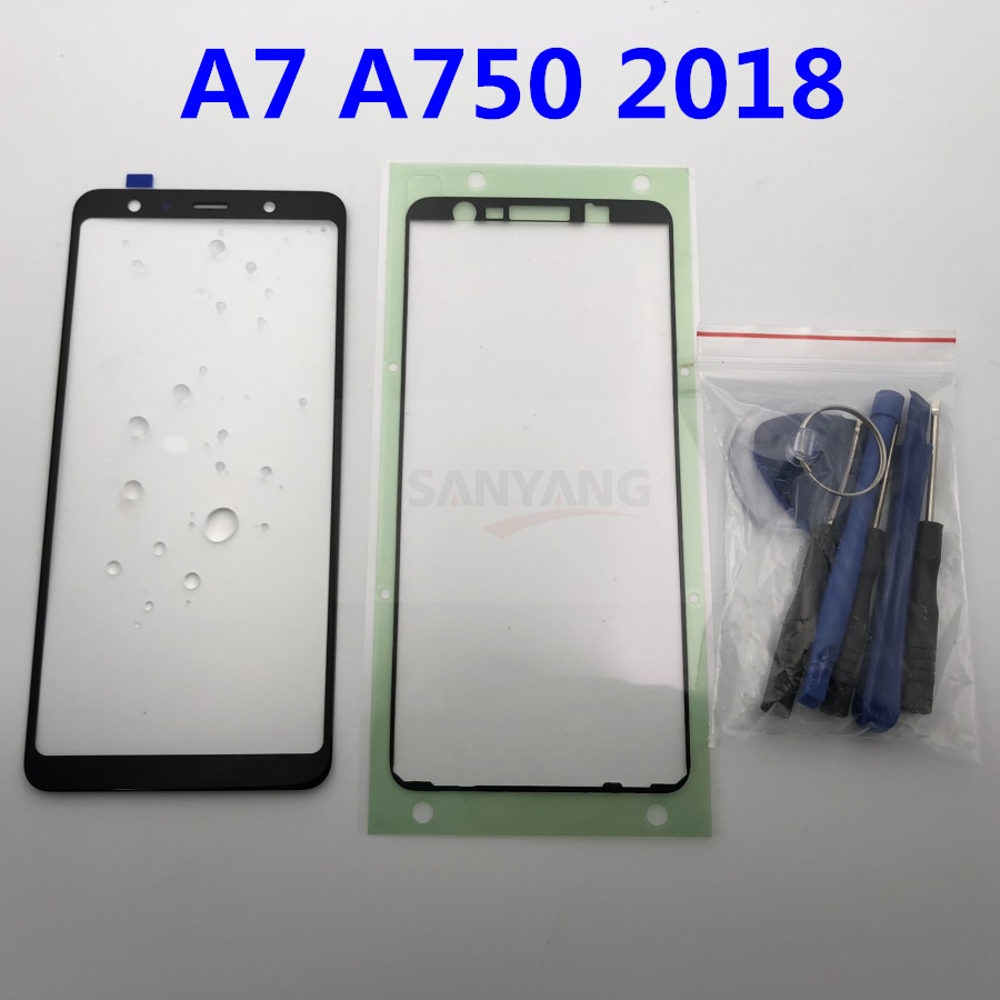 Originele Vervanging Externe Glazen Voor Samsung Galaxy A7 A750 A750F Lcd Touch Screen Voor Glas + Stickers & tool