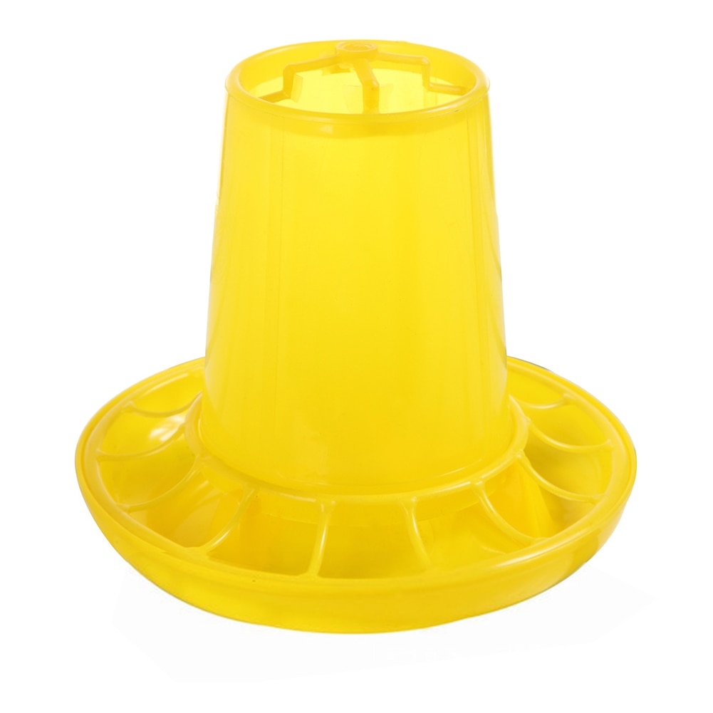 1 KG Plastic Feeding Bucket Poultry Feeder For Chicken Hens Ducks Yellow