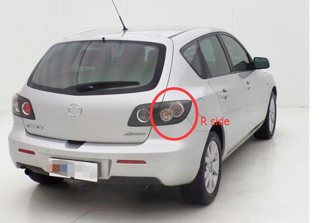 Biltillbehör kroppsdelar bakljus till mazda 3 2004 bk hatchback: Yttre r-sidan