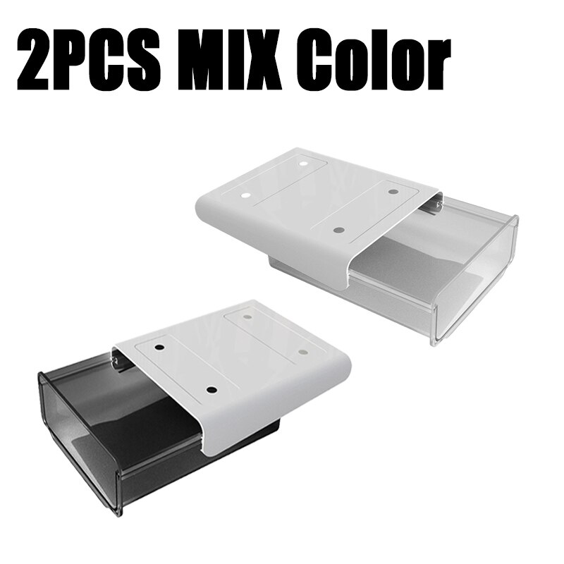 Hidden Desk Table Under Paste Desk Organizer Memo Pen Stationery Storage Box Case Desk Drawer Divider Stationery Sticky Decor