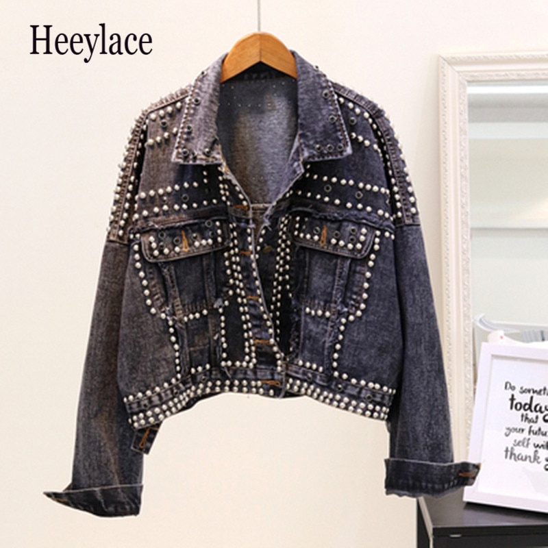 Jacke Frauen Herbst Hand Niet besetzt Denim Jacke verlieren Outwear Weibliche Neue Studenten Beiläufige Kurze Jeans Mäntel
