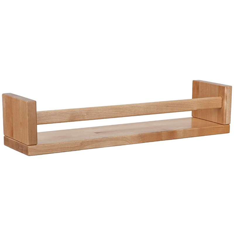 Estantes flotantes, estante de guardería montado en la pared-estantería de pared para libros de madera estantes para cocina estante de especias dormitorio 16 pulgadas: Default Title