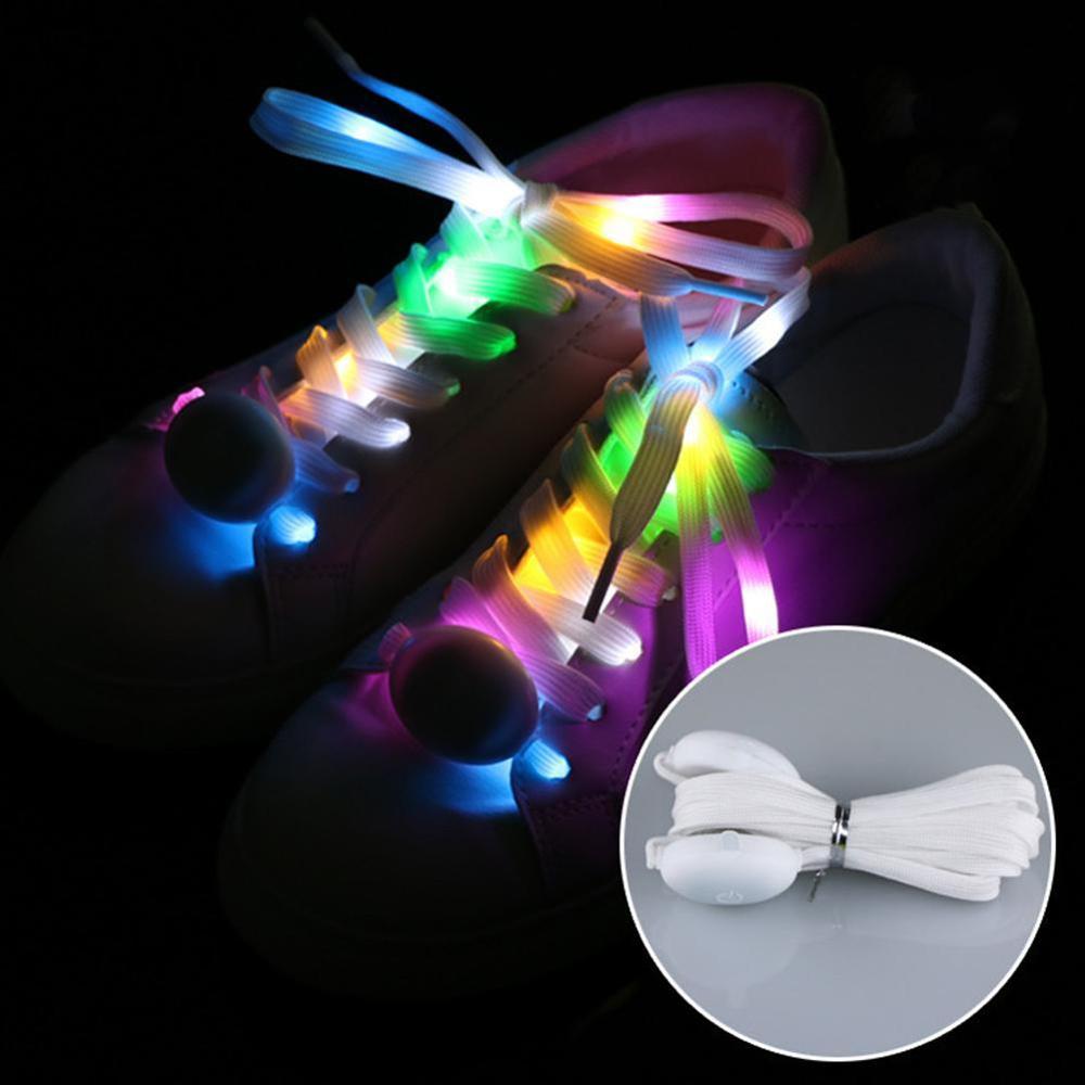 1 paar 120CM LED Schoenveters Cool Lichtgevende Knipperende Veters Disco Party Light Up Glow Nylon Band