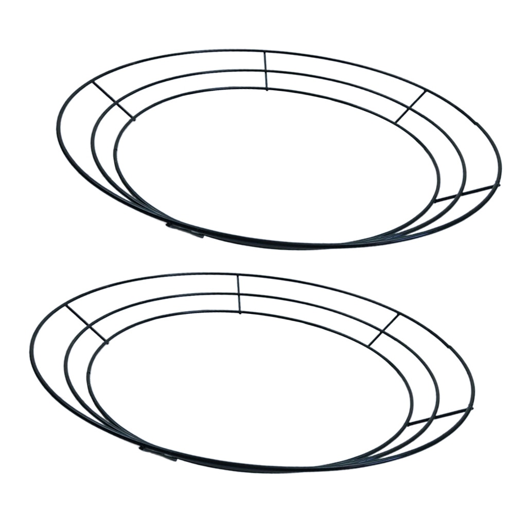 2-Pack rond fil métallique guirlande cadre forme cintre-Succulent Pot métal suspendus planteur plante porte-panier-30 cm/12 inch