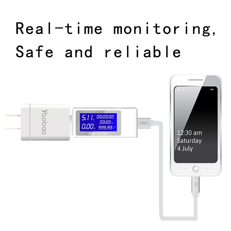 USB Tester Digital Voltmeter Strom Spannung Ladegerät Kapazität Detektor Anzeige