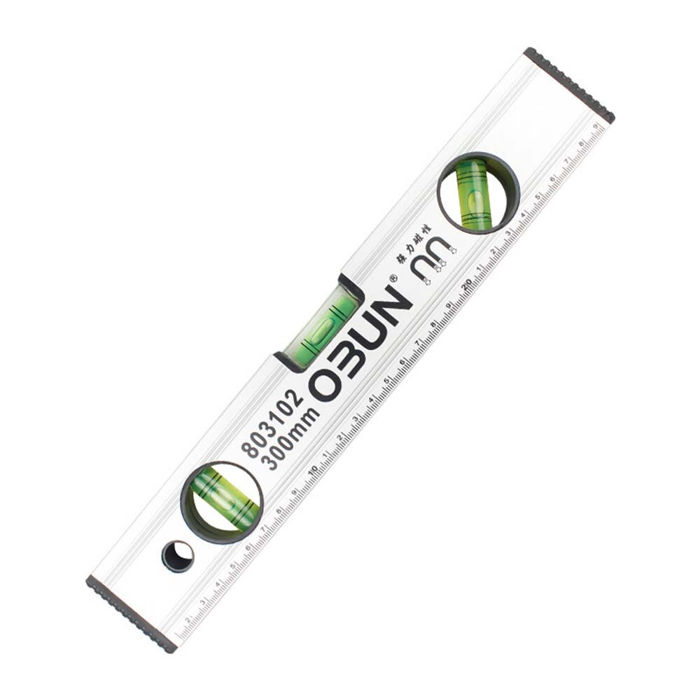 OBUN Precision aluminum alloy water level indicator digital scale horizontal length measurement capability With magnetism: 300mm
