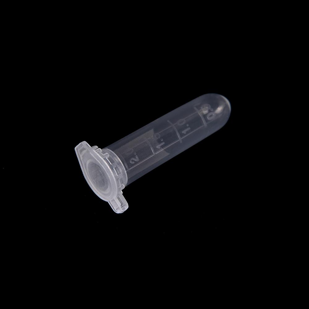 100 stk. 2ml mikrocentrifugerør hætteglas klar plastik hætteglas beholder snaphætte
