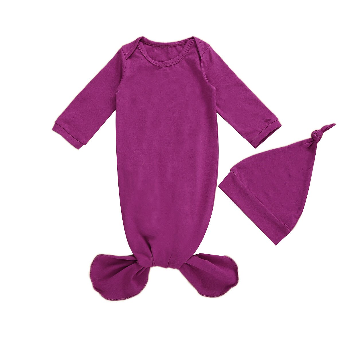 0-6M infantile -né bébé fille garçon dormir barboteuse à manches longues imprimé combinaison chapeau 2 pièces tenues ensemble 8 couleurs: H