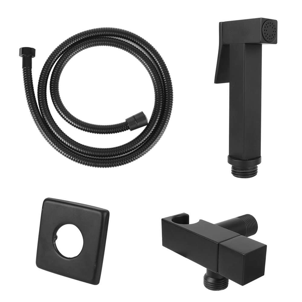 Wc Zelfreinigende Douchekop Zwart Handheld Koperen Badkamer Accessoires Bidet Spraye Set